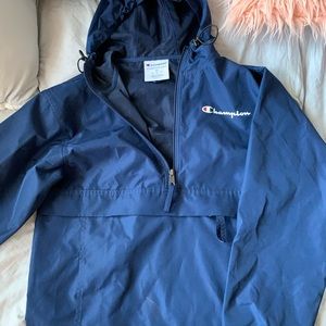 Champion half zip windbreaker, navy blue size XS